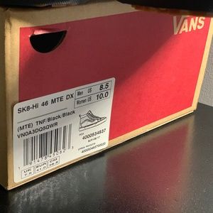 The North Face x Vans Sk8 Hi Size 8.5(new)